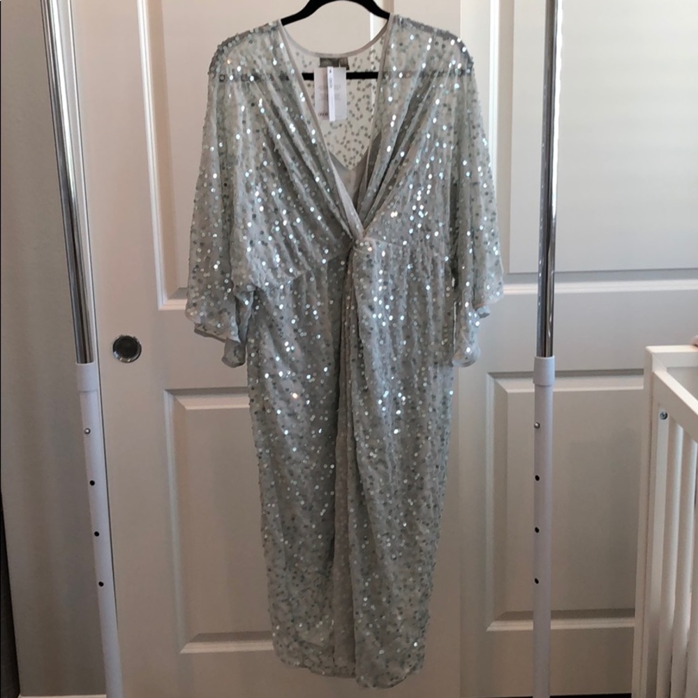 ASOS Maternity Scatter Sequin Knot Front Dress